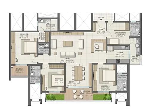 Godrej Sora floor plan